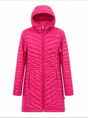 The North Face Coral/Salmon ThermoBall Eco Parka Size Small Like New!